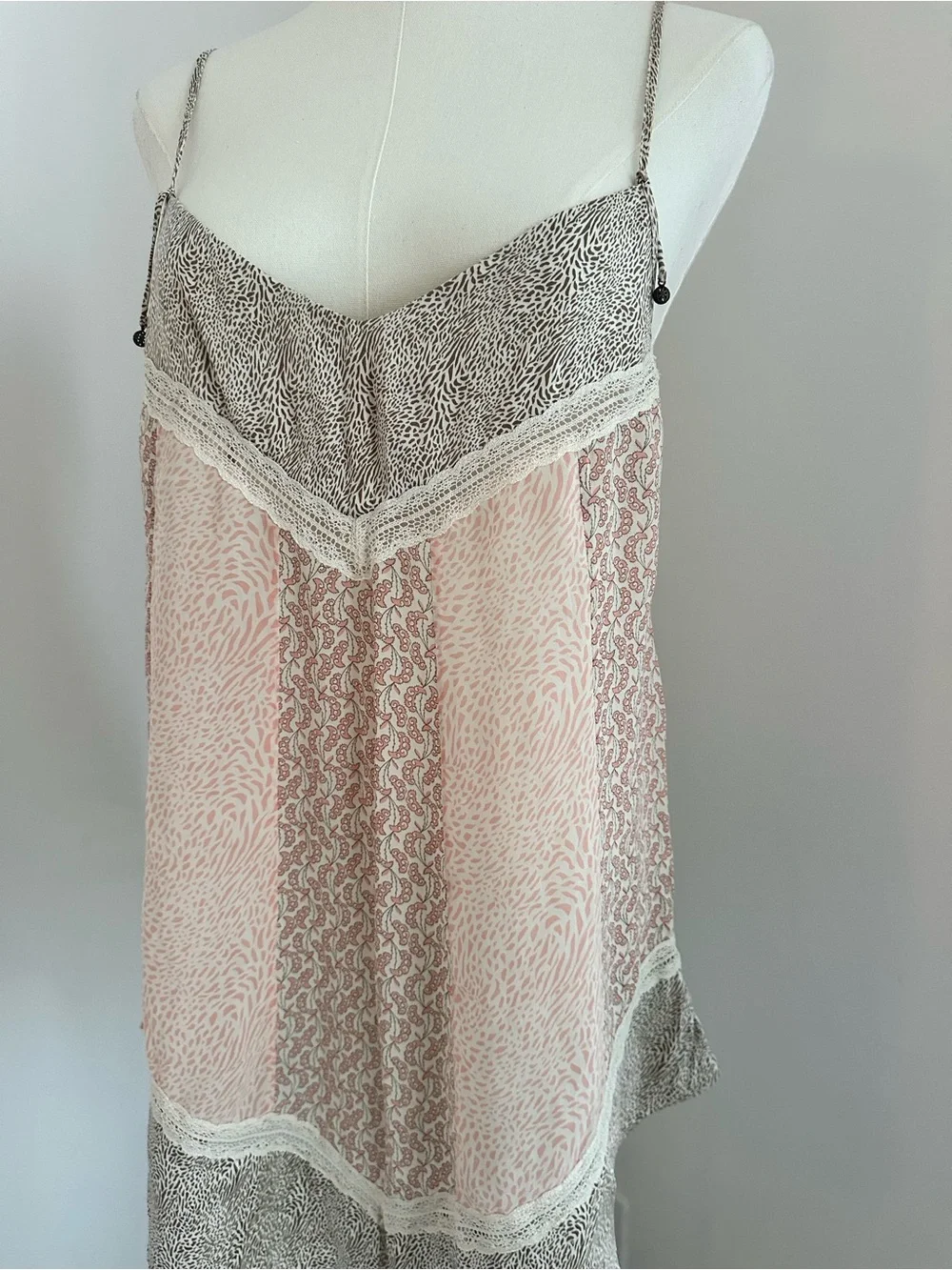 La Perla Women’s Lace-Trim Spaghetti Strap slip dress - Pink & Taupe